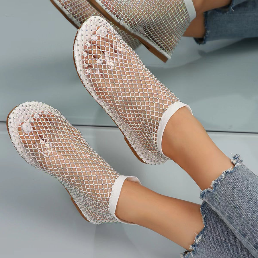Rhinestone Round Toe Sandals Apparel and Accessories