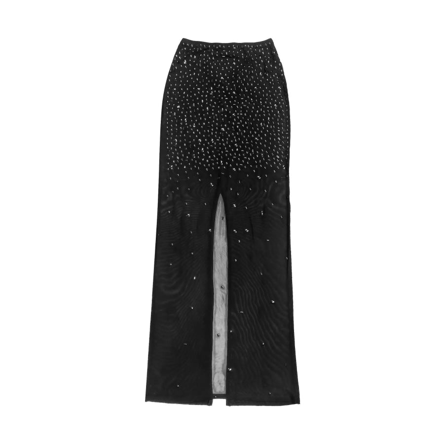 Rhinestone Sleeveless Top and Skirt Set Apparel and Accessories