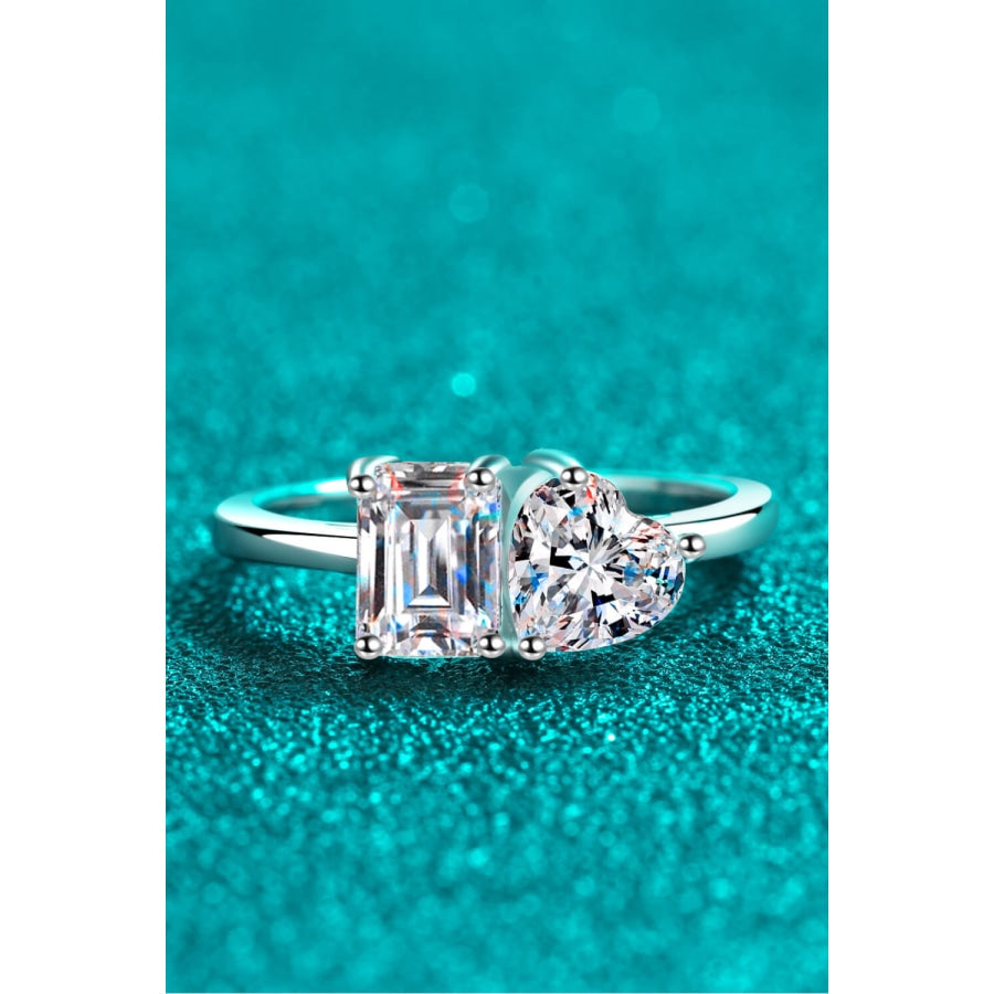 Rhodium-Plated 2 Carat Moissanite Ring