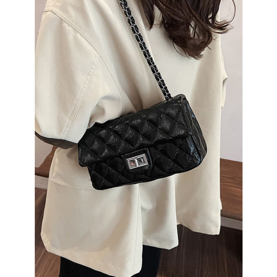 Rhombus Twist-Lock Shoulder Bag Apparel and Accessories