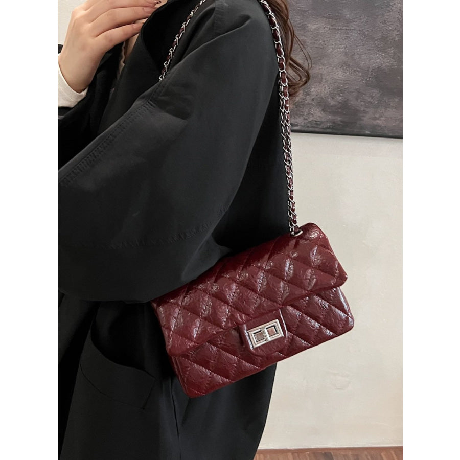 Rhombus Twist-Lock Shoulder Bag Apparel and Accessories