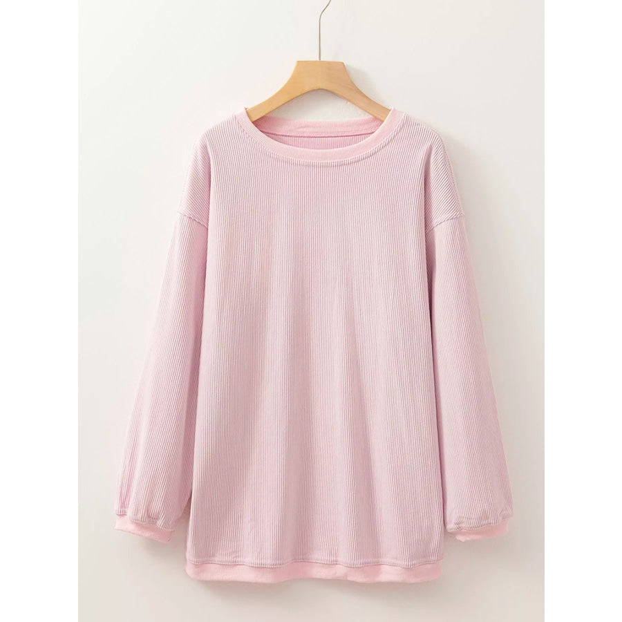 Ribbed Corduroy Oversized Sweatshirt Apparel and Accessories