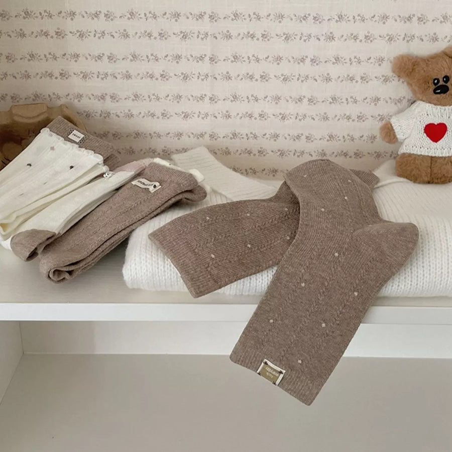 Ribbed Cotton Crew Socks Apparel and Accessories