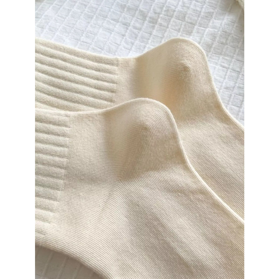 Ribbed Cotton Crew Socks Apparel and Accessories