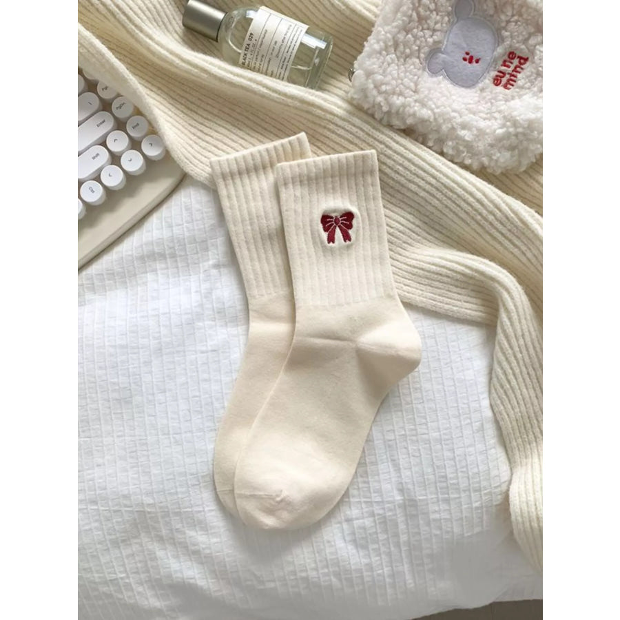 Ribbed Cotton Crew Socks Style A / One Size Apparel and Accessories
