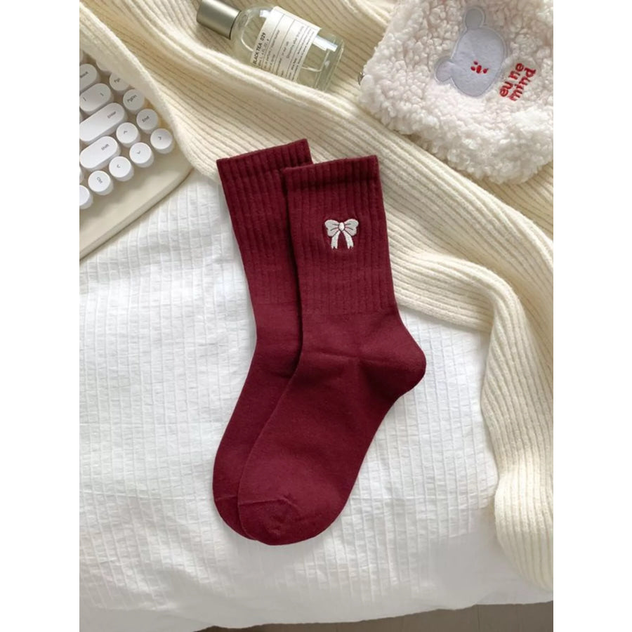 Ribbed Cotton Crew Socks Style B / One Size Apparel and Accessories