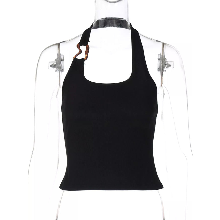 Ribbed Halter Neck Tank Apparel and Accessories