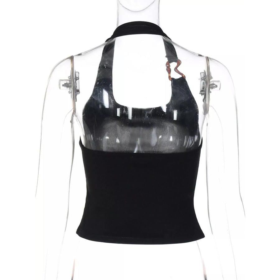 Ribbed Halter Neck Tank Apparel and Accessories
