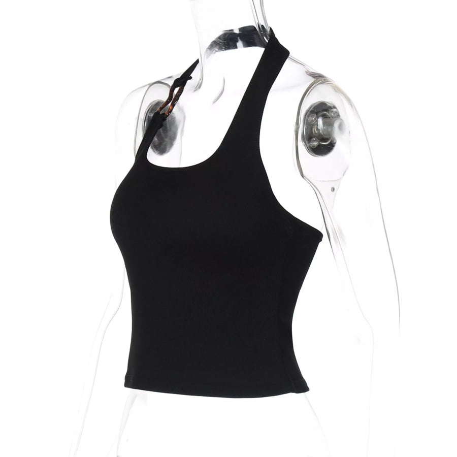 Ribbed Halter Neck Tank Apparel and Accessories