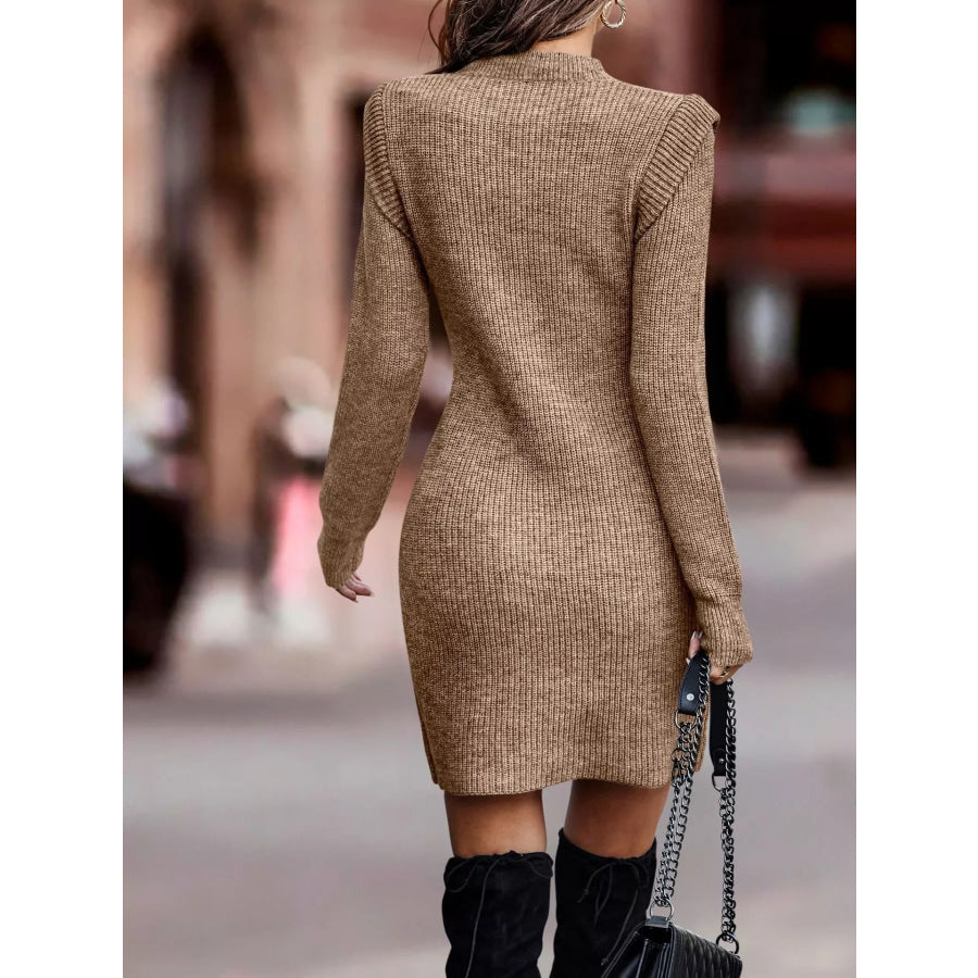 Ribbed Knit Bodycon Sweater Dress Apparel and Accessories