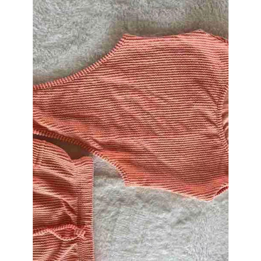 Ribbed Knit Bodysuit and Drawstring Skirt Set Apparel and Accessories