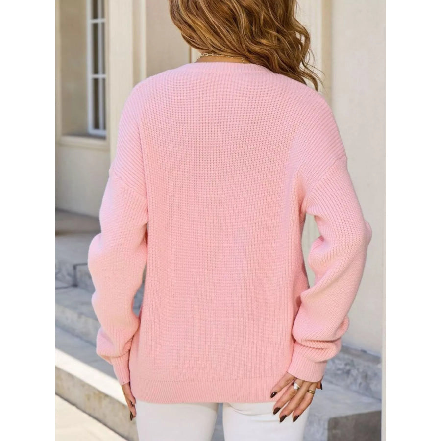Ribbed Knit Bow-Tie Cardigan Apparel and Accessories