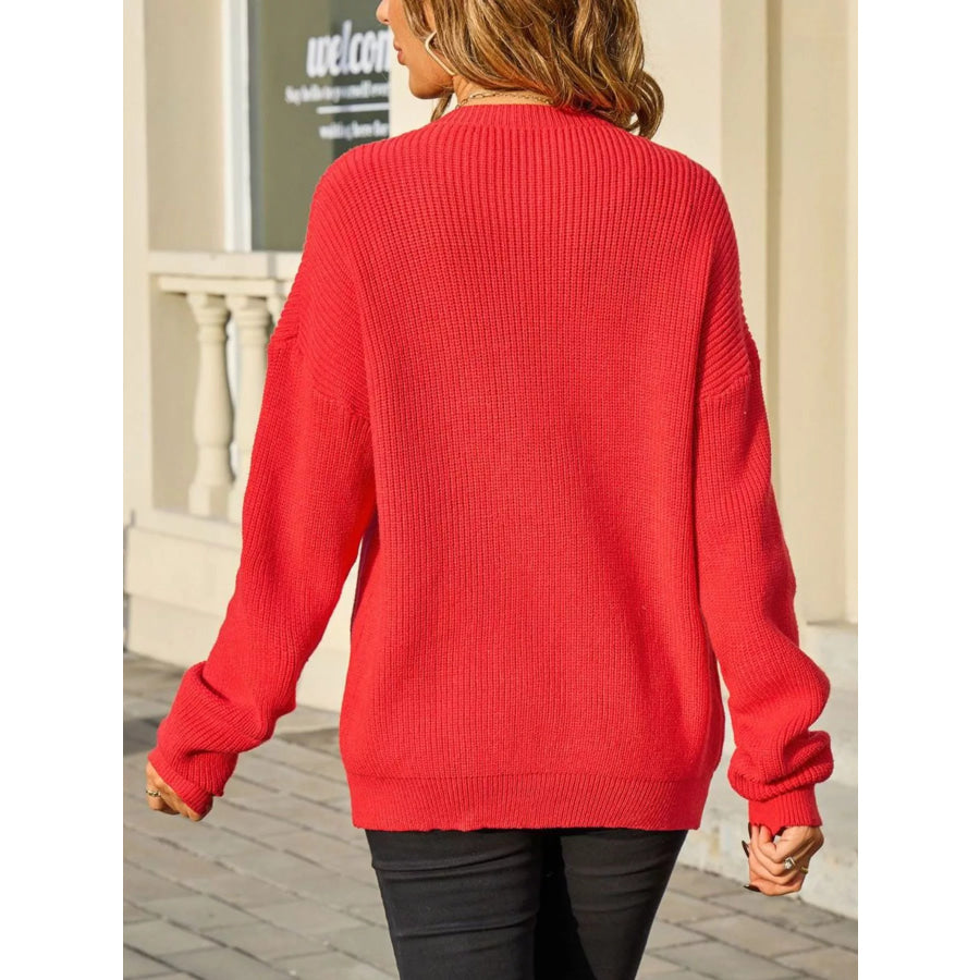 Ribbed Knit Bow-Tie Cardigan Apparel and Accessories