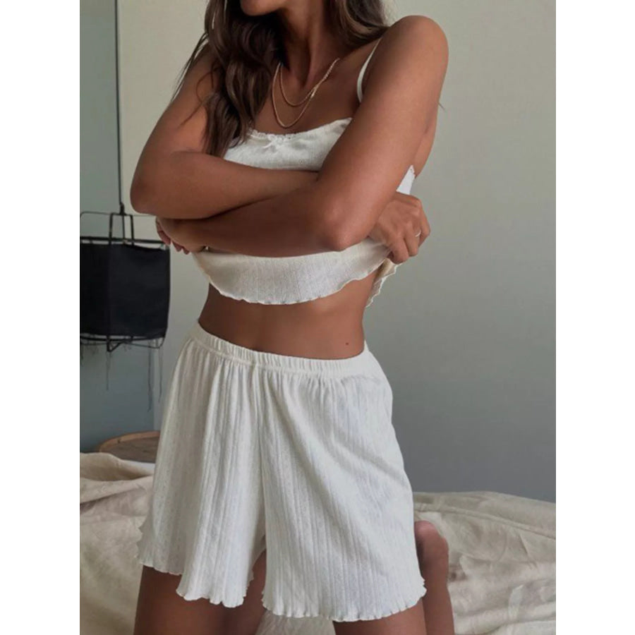 Ribbed Knit Cami and Shorts Set Apparel and Accessories