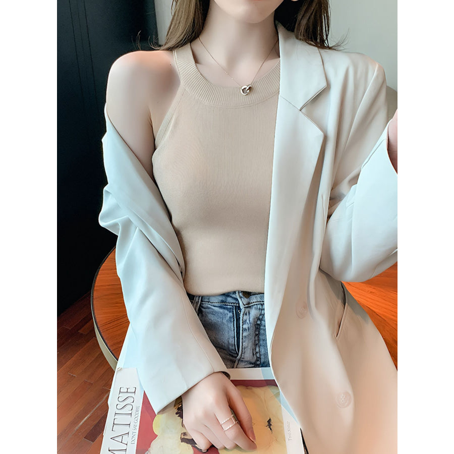 Ribbed Knit Cami Top Apparel and Accessories