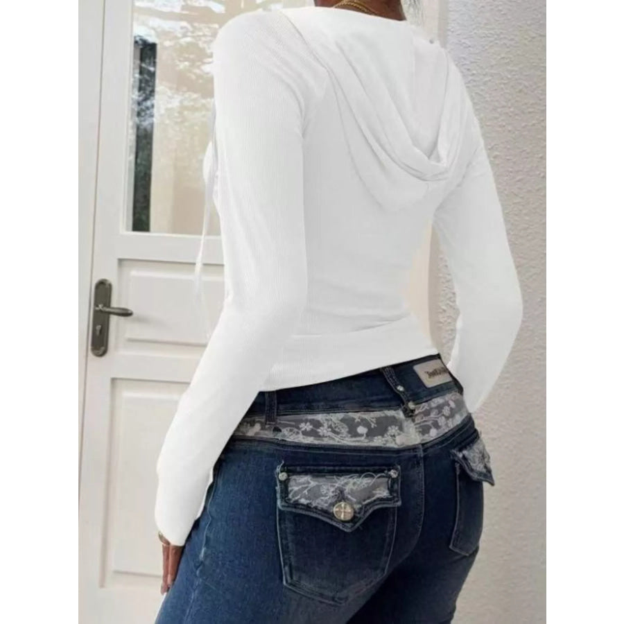 Ribbed Knit Cropped Zip-Up Outerwear Apparel and Accessories