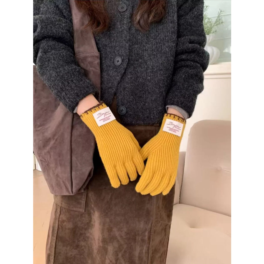 Ribbed Knit Gloves Apparel and Accessories