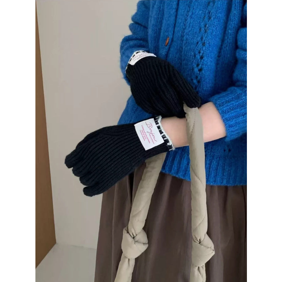 Ribbed Knit Gloves Apparel and Accessories