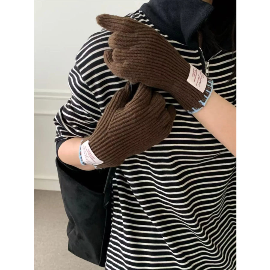 Ribbed Knit Gloves Apparel and Accessories
