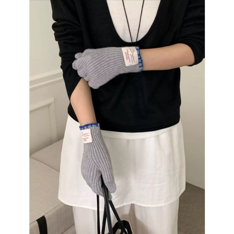 Ribbed Knit Gloves Apparel and Accessories