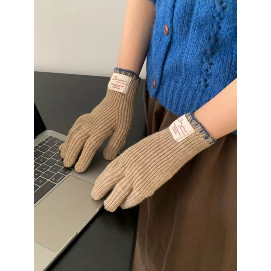 Ribbed Knit Gloves Apparel and Accessories