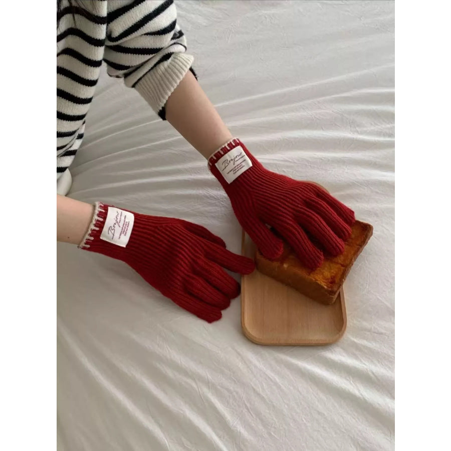 Ribbed Knit Gloves Apparel and Accessories