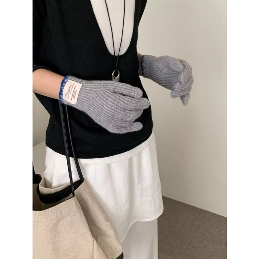 Ribbed Knit Gloves Apparel and Accessories