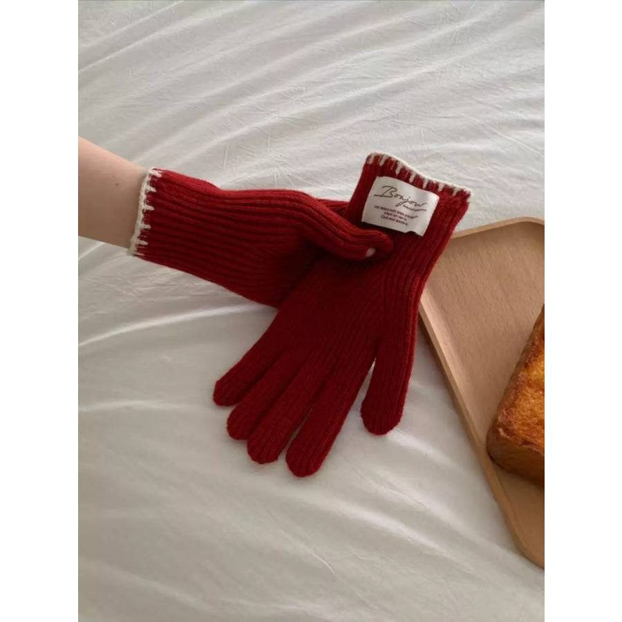 Ribbed Knit Gloves Apparel and Accessories