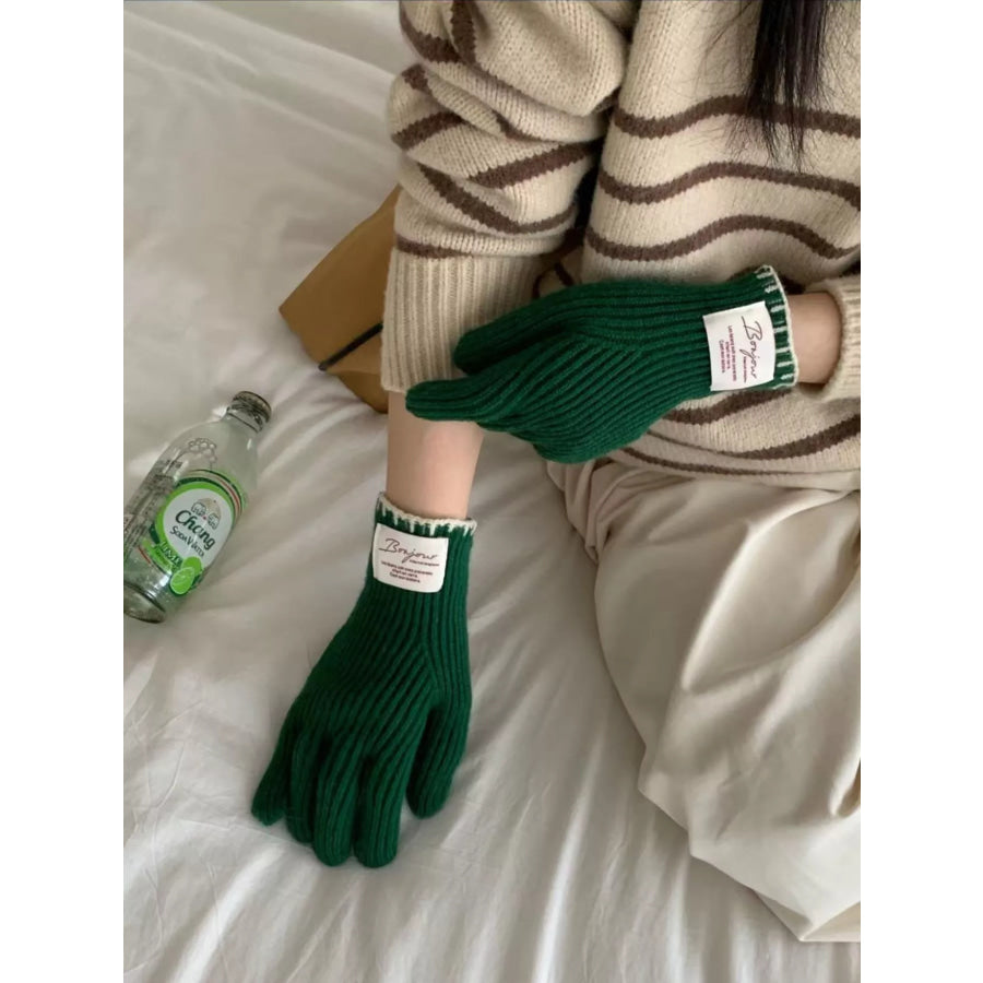 Ribbed Knit Gloves Apparel and Accessories
