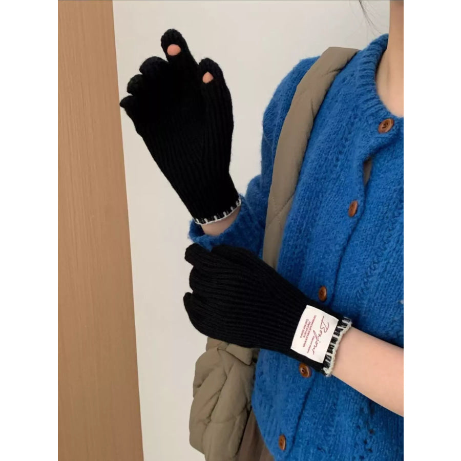 Ribbed Knit Gloves Apparel and Accessories
