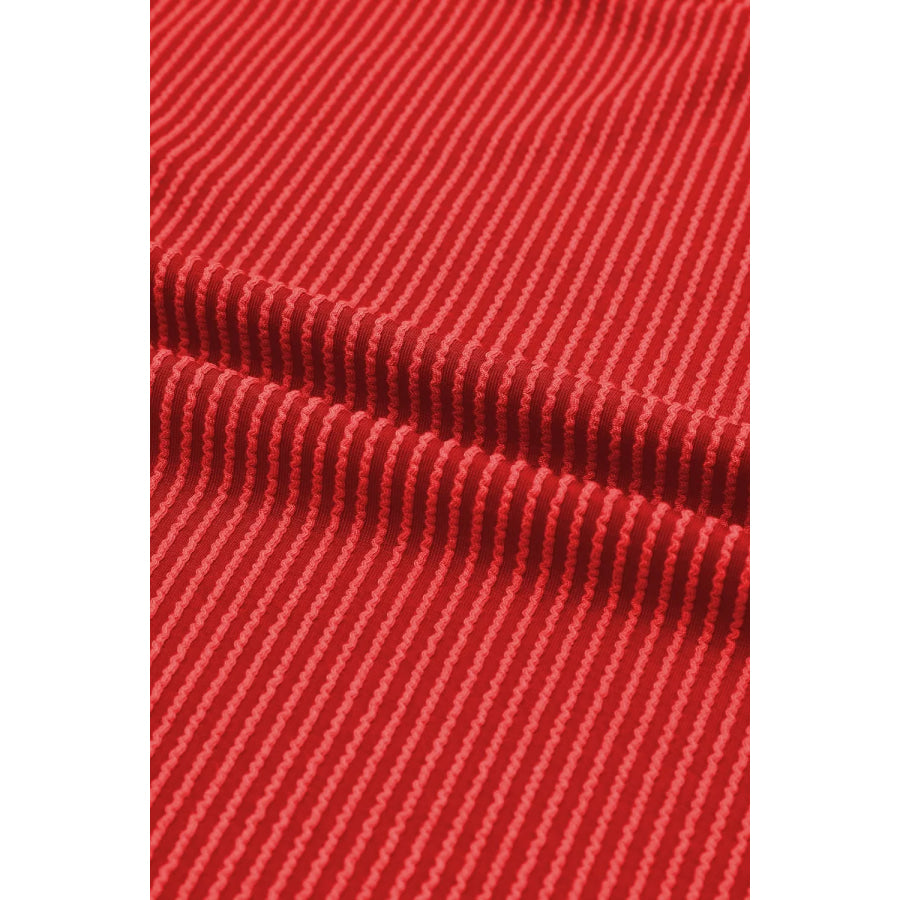 Ribbed Knit Off-Shoulder Blouse Apparel and Accessories