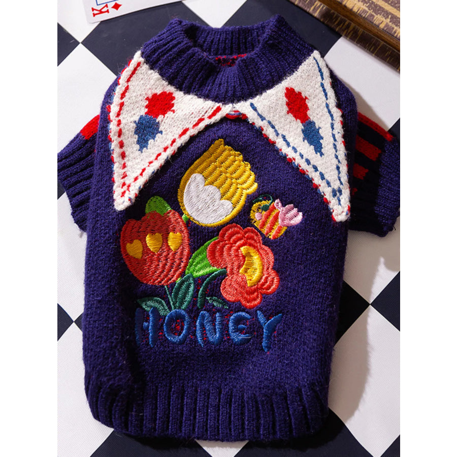 Ribbed Knit Pet Sweaters Apparel and Accessories