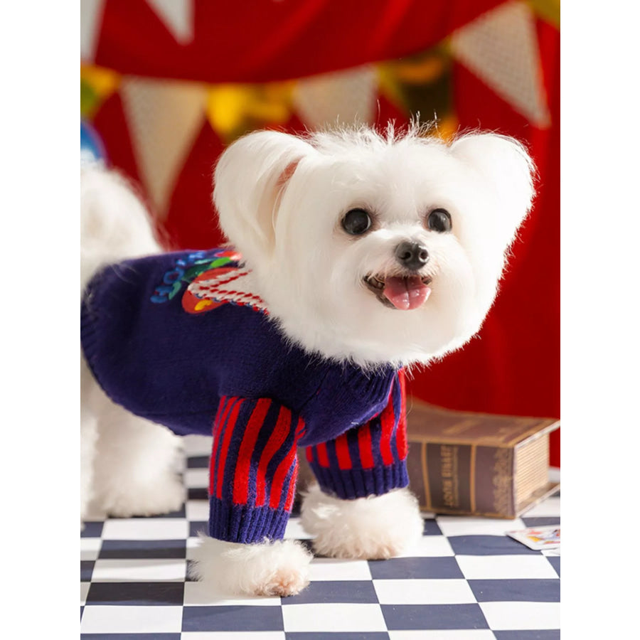 Ribbed Knit Pet Sweaters Dark Navy / XS Apparel and Accessories