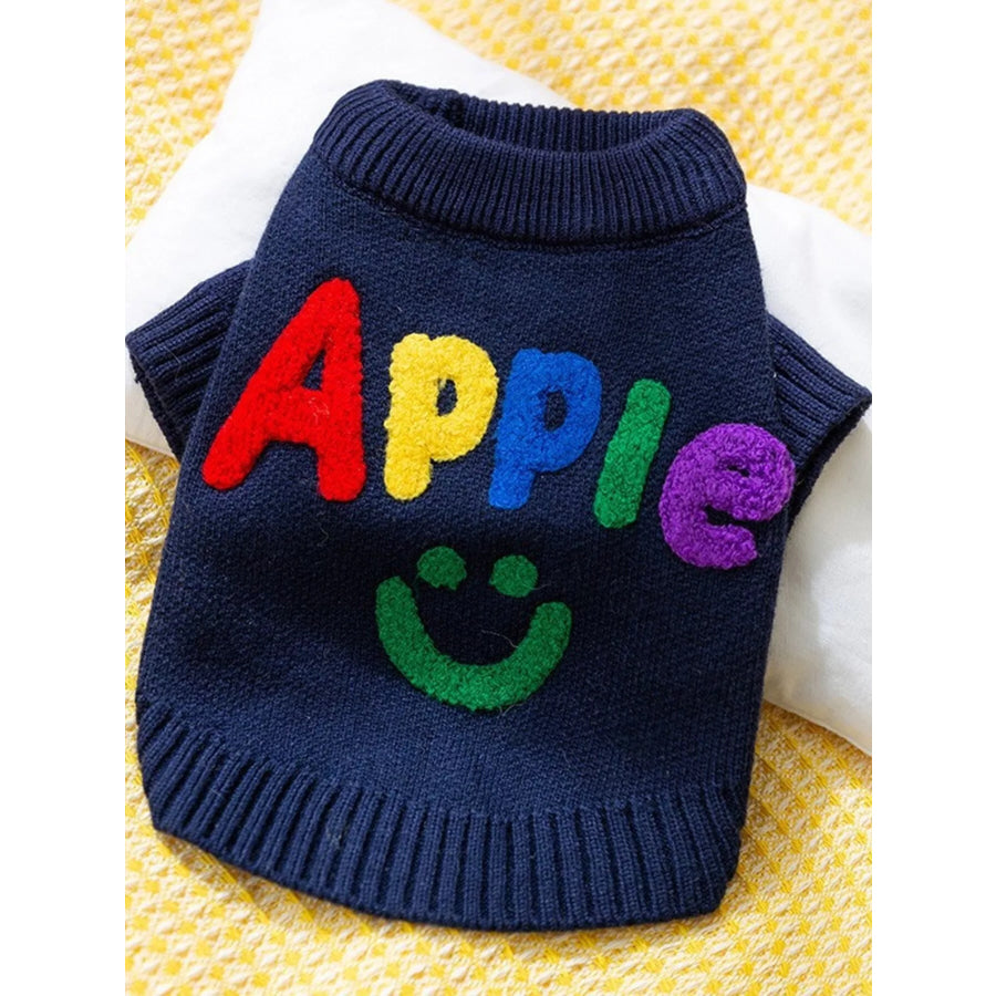 Ribbed Knit Pet Sweaters Navy / XS Apparel and Accessories