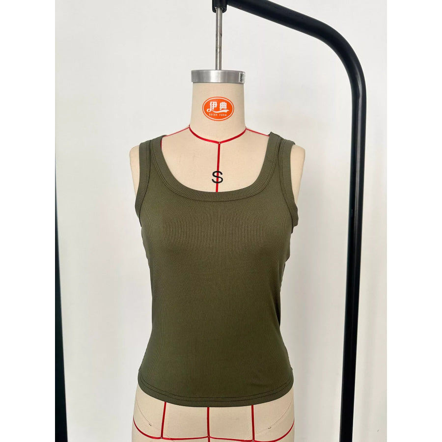 Ribbed Knit Slim Fit Tank Apparel and Accessories