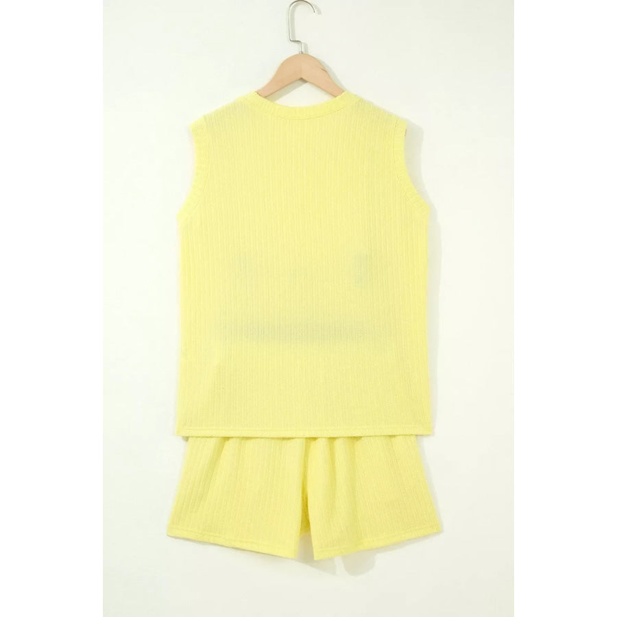 Ribbed Knit Tank and Shorts Set Apparel and Accessories