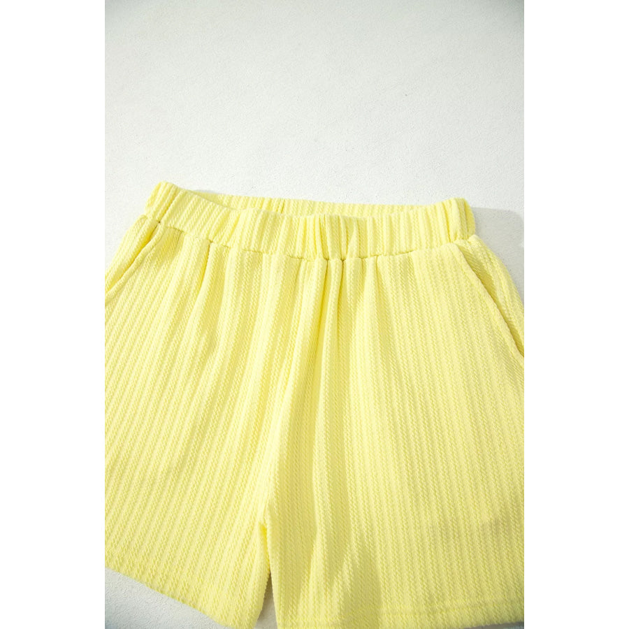 Ribbed Knit Tank and Shorts Set Apparel and Accessories