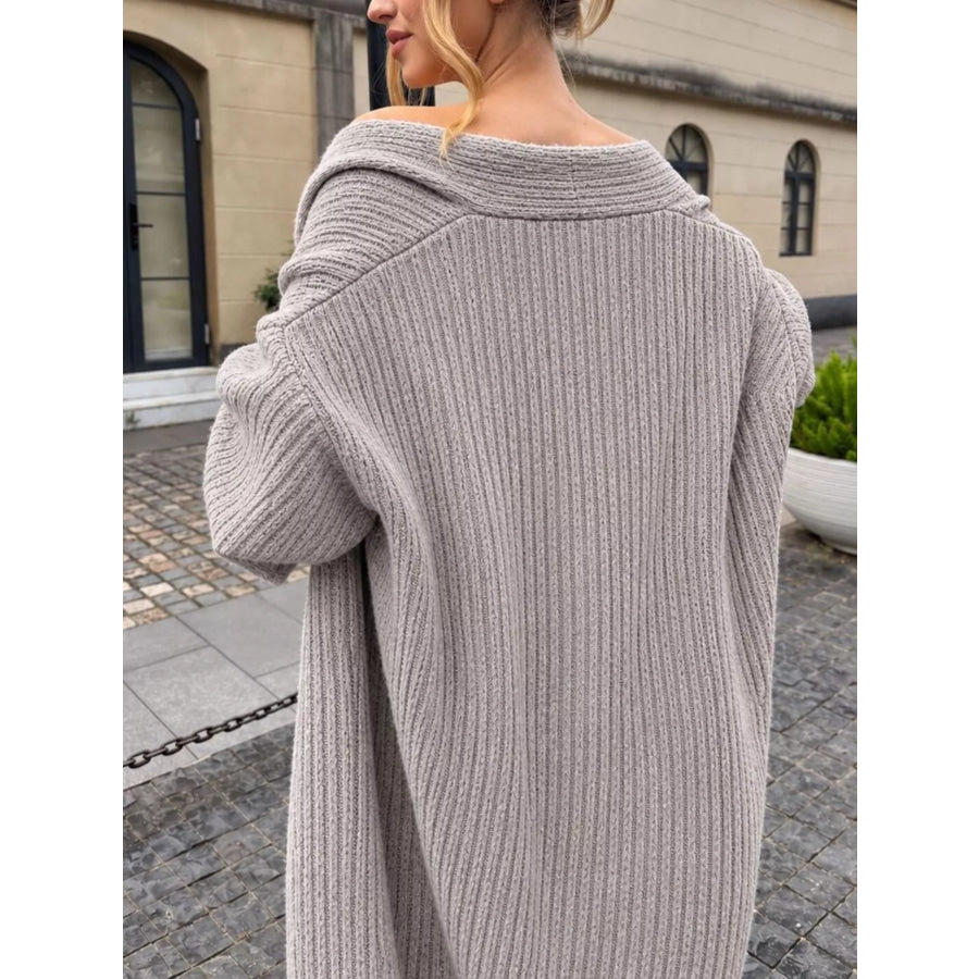 Ribbed Knit Three-Piece Sweater Set Apparel and Accessories
