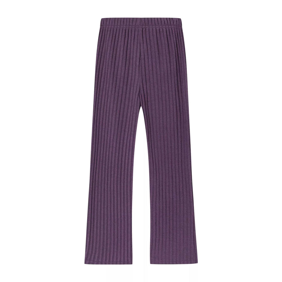 Ribbed Knit Top and Pants Set Apparel and Accessories
