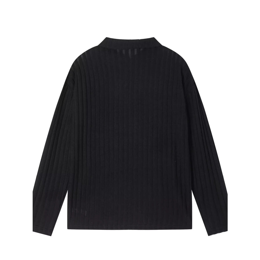 Ribbed Knit Top and Pants Set Apparel and Accessories