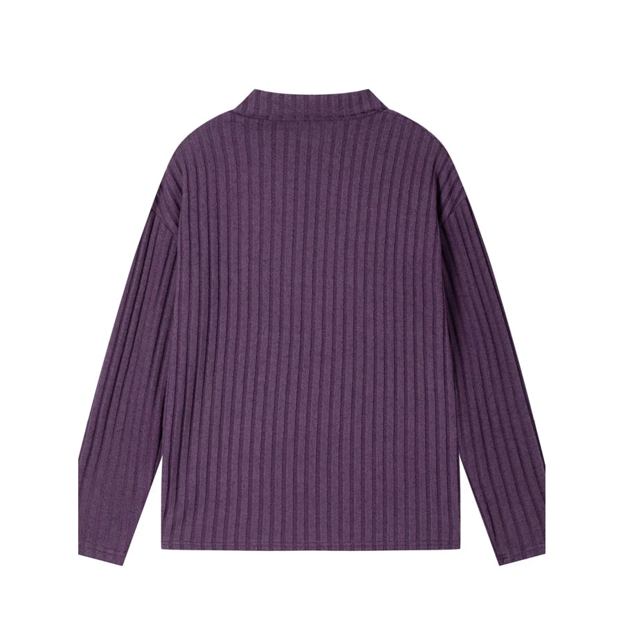 Ribbed Knit Top and Pants Set Apparel and Accessories