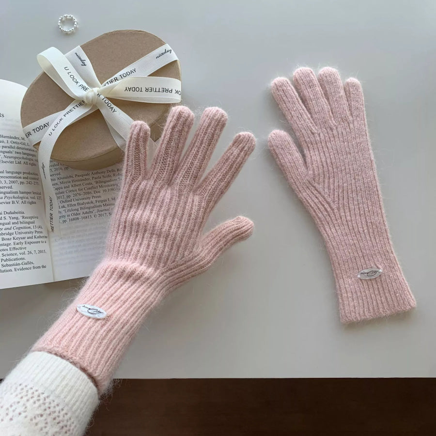 Ribbed Knit Touchscreen Gloves Apparel and Accessories