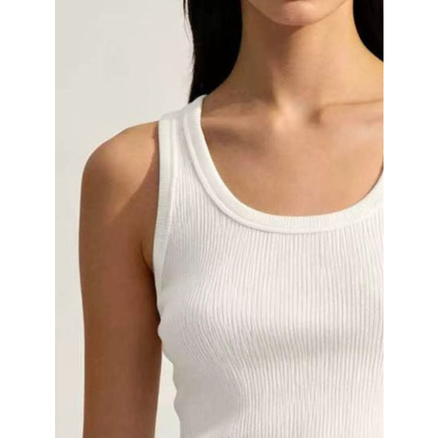 Ribbed Knit U-Neck Tank Apparel and Accessories