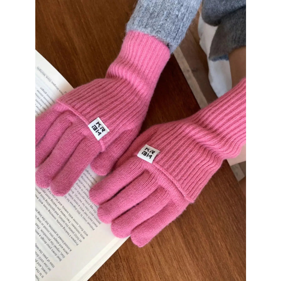 Ribbed Knit Winter Gloves Apparel and Accessories