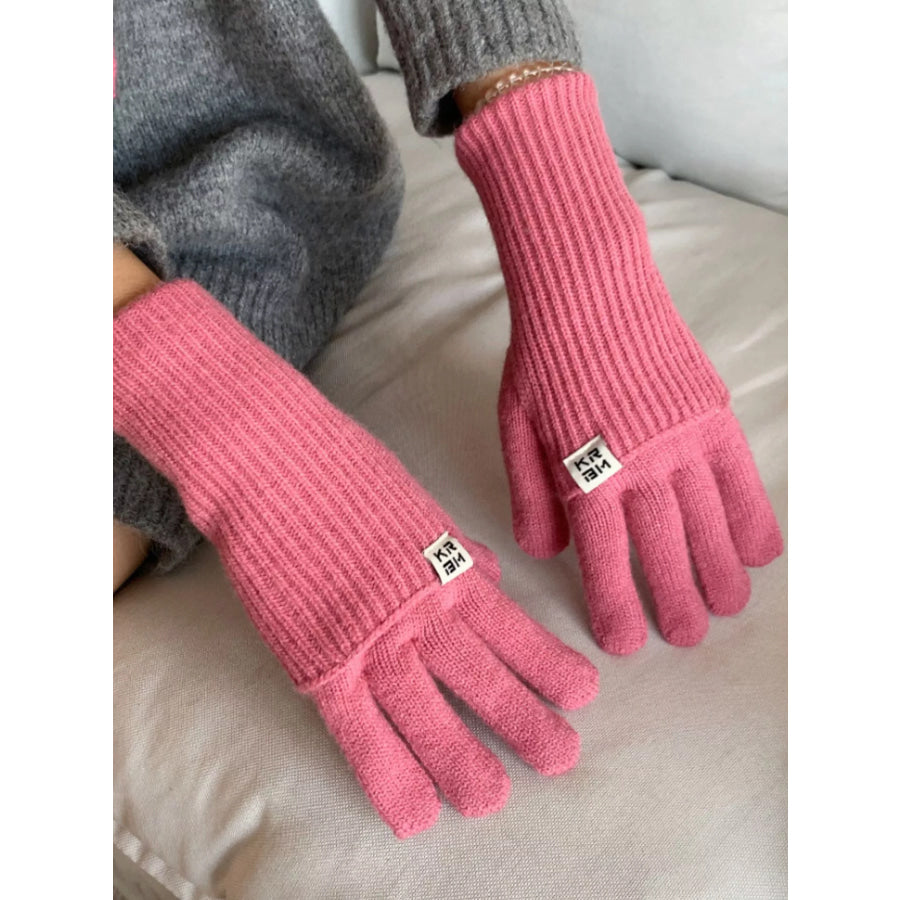 Ribbed Knit Winter Gloves Apparel and Accessories