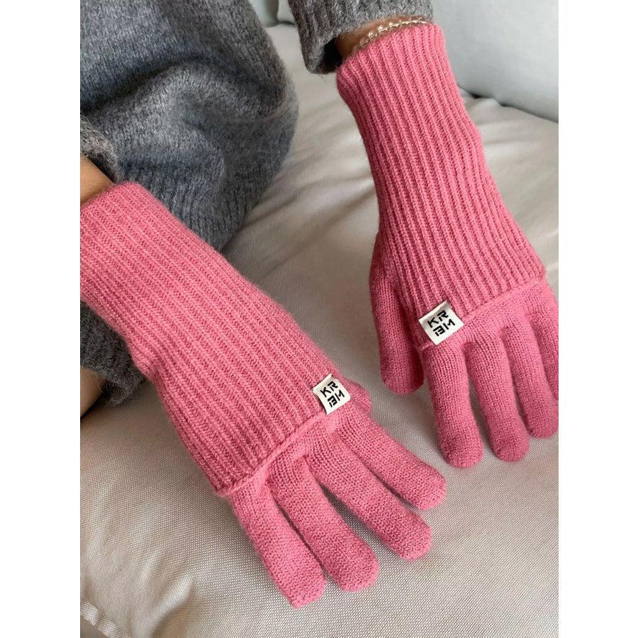 Ribbed Knit Winter Gloves Apparel and Accessories