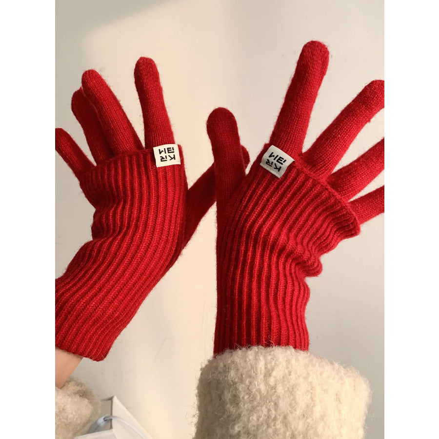 Ribbed Knit Winter Gloves Apparel and Accessories