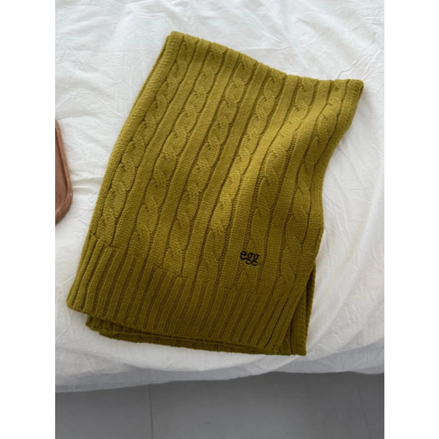 Ribbed Knitted Winter Scarf Apparel and Accessories
