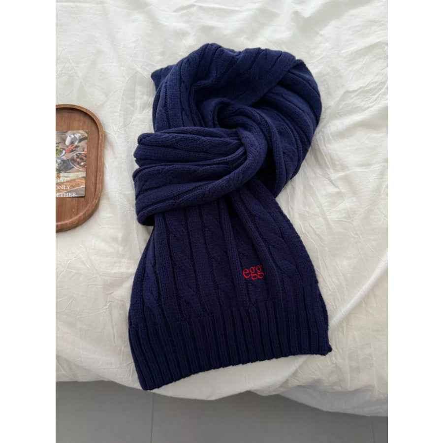 Ribbed Knitted Winter Scarf Apparel and Accessories