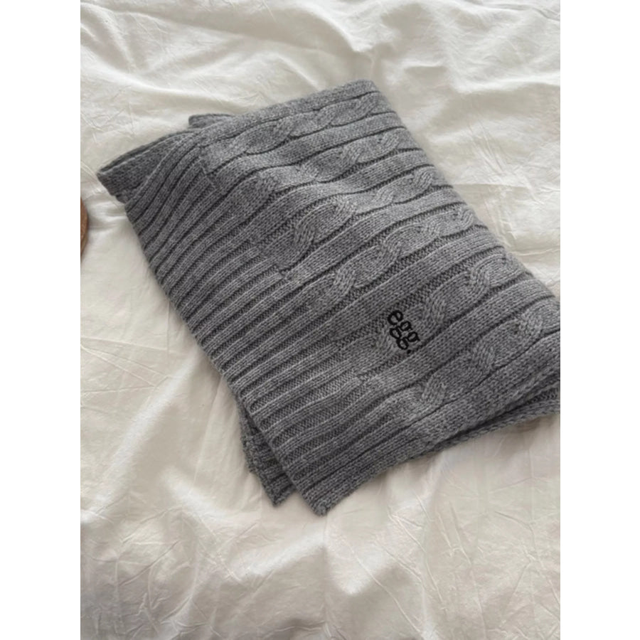Ribbed Knitted Winter Scarf Apparel and Accessories